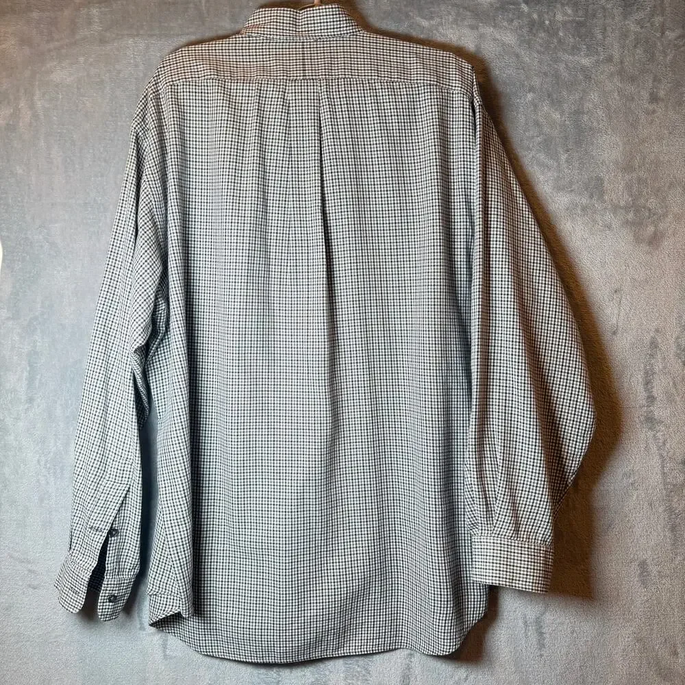 Ralph Lauren Shirt Lot Mens Large Blue Pony & Check Button Down 2 Piece
